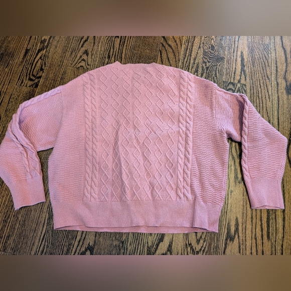 Ann Taylor Rose Buttoned Cable Knit Sweater - Picture 5 of 6